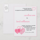 Invitation - deux coeurs frappant comme un (Devant / Derrière)