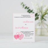 Invitation - deux coeurs frappant comme un (Debout devant)