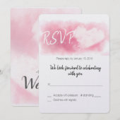 Invitation Deux cœurs/Mariage de la Saint-Valentin/RSVP (Devant / Derrière)
