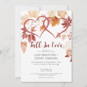 Invitation Deux Coeurs Modernes Tombent Dans La Fête des mari (Devant)