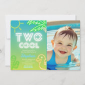 Invitation Deux Cool 2e anniversaire avec photo (Devant)