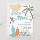 Invitation Deux Cool Boy Surf Surf 2e anniversaire Beach Part (Devant)