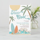 Invitation Deux Cool Boy Surf Surf 2e anniversaire Beach Part (Debout devant)