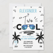 Invitation Deux Cool Garçon 2e Lunettes de soleil d'été (Devant)