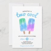 Invitation Deux Cool Popsicle fête d'été anniversaire (Devant)