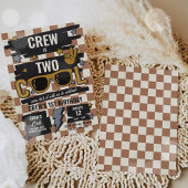 Invitation Deux Cool Retro À damiers Lunettes de soleil 2e an