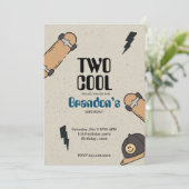 Invitation Deux Cool Skateboard Anniversaire (Debout devant)