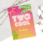 Invitation Deux Cool Tropical Pink Pool Party