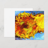 Invitation Deux Coupes de tournesols Van Gogh (Devant / Derrière)