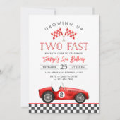 Invitation Deux course rapide Voiture Racing Boy 2e anniversa (Devant)