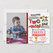 Invitation Deux courses de voitures rapides 2e anniversaire I (Devant)