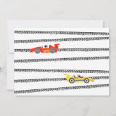 Invitation Deux courses de voitures rapides 2e anniversaire I (Dos)