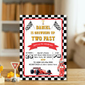 Invitation Deux courses de voitures rapides pour une fête d'a