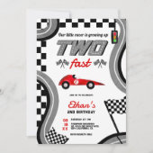 Invitation Deux courses rapides thème cool 2e anniversaire (Devant)