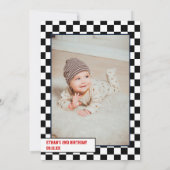 Invitation Deux courses rapides thème cool 2e anniversaire (Dos)