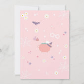 Invitation Deux Daisy Groovy Halloween Effrayant 2ème Anniver (Dos)