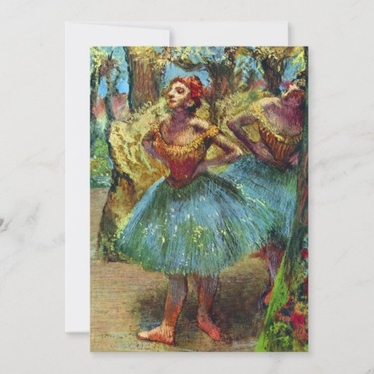 Invitation Deux danseurs d'Edgar Degas, Ballet Art Vintage (Devant)