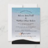 Invitation Deux de nous / Ocean Love Starfish Beach Invitatio (Devant)