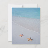 Invitation Deux de nous / Ocean Love Starfish Beach Invitatio (Dos)