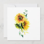 Invitation Deux deviendront un mariage chrétien tournesols (Dos)