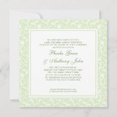 Invitation Deux Deviendront Un Mariage Chrétien Vert (Dos)