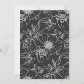 Invitation Deux deviennent une Calligraphie moderne noir et b (Dos)