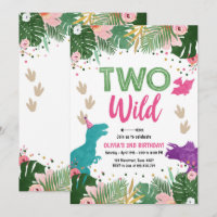 Deux Dino Fille Dinosaure Rose Fille Anniversaire
