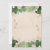 Invitation Deux Dino Fille Dinosaure Rose Fille Anniversaire (Dos)