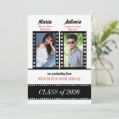 Invitation Deux diplômés Graduates Graduation Classic Film Th (Debout devant)