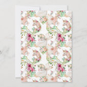 Invitation Deux douce licorne magique bébé fille 2e anniversa (Dos)