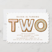 Invitation DEUX douces 2e anniversaire (Devant)