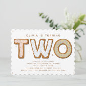 Invitation DEUX douces 2e anniversaire (Debout devant)