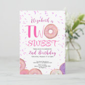Invitation Deux douces 2e beigne rose (Debout devant)