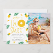 Invitation Deux Douces Fête d'anniversaire de 2 ans d'ananas (Devant)