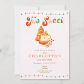 Invitation Deux Douces Filles Noël Cookie Cocoa 2ème Annivers (Devant)