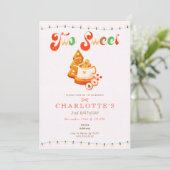Invitation Deux Douces Filles Noël Cookie Cocoa 2ème Annivers (Debout devant)