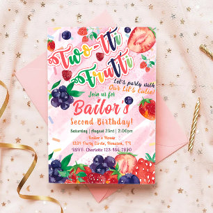 Invitation Deux douces Fruit Party Anniversaire
