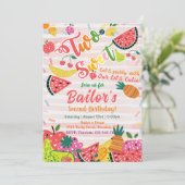 Invitation Deux douces | Fruit Party Anniversaire (Debout devant)
