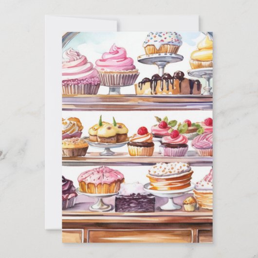 Invitation Deux douces | Rainbow Layer Cake Kid Anniversaire (Dos)