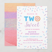 Invitation Deux doux 2e anniversaire (Devant / Derrière)