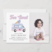Invitation Deux doux 2e anniversaire de glace Cream Truck Inv (Devant)