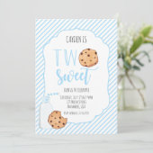 Invitation Deux doux lait et biscuits garçon 2e anniversaire (Debout devant)