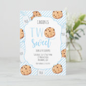 Invitation Deux doux lait et biscuits garçon 2e anniversaire (Debout devant)