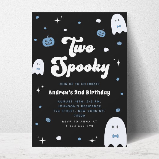 Invitation Deux Éffrayant 2e anniversaire Halloween Invitatio