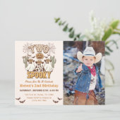 Invitation Deux Éffrayant 2e anniversaire Western Party photo (Debout devant)