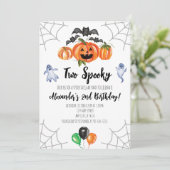 Invitation Deux Éffrayant Halloween 2e Anniversaire Invitatio (Debout devant)