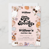 Invitation Deux Éffrayant Halloween Super 2e anniversaire (Devant)