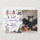Invitation Deux Éffrayants fantômes d'Halloween 2e anniversai (Devant)