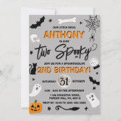 Invitation Deux Éffrayants ! Halloween 2e anniversaire (Devant)