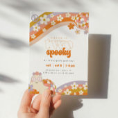 Invitation Deux Éffrayants | Retro Super Boho Girls 1er anniv